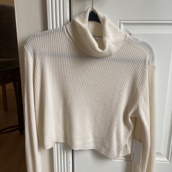 NWT Reformation Luisa Cropped Cashmere Sweater - Picture 5 of 8